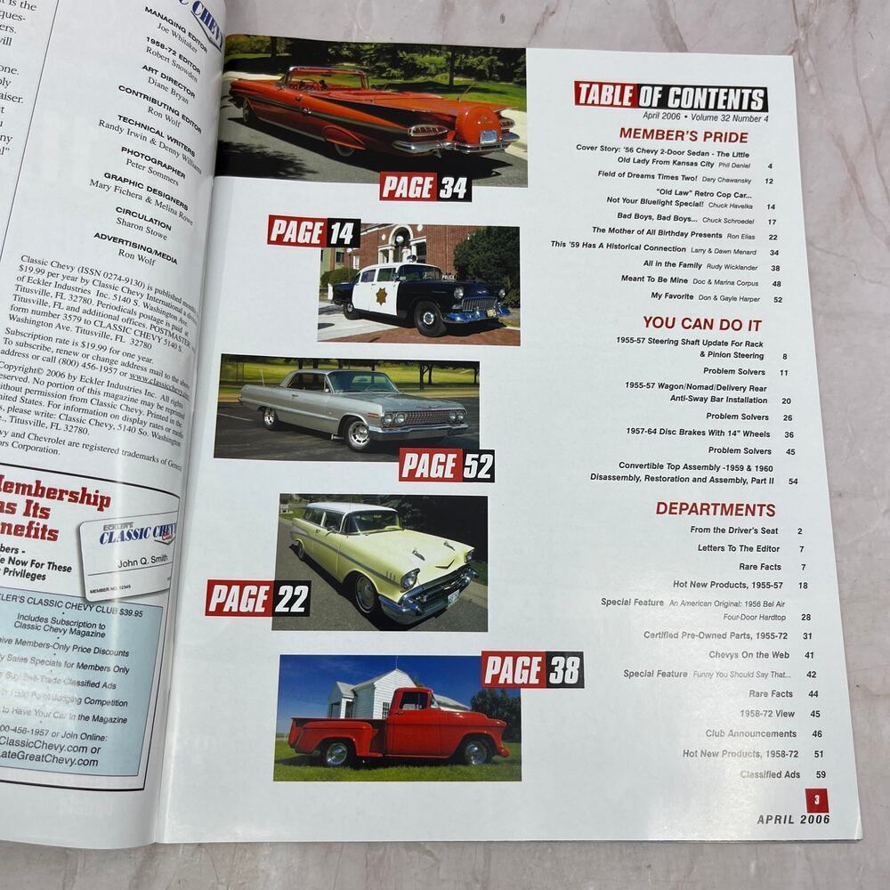 Rack & Pinion Update - '55, '56, '57 Classic Chevy World Magazine - Apr 2006 M29 - Picture 2 of 2